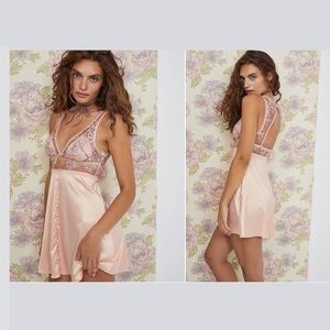 FOR LOVE & LEMONS Euphoria Embroidered Slip Dress - Size Large